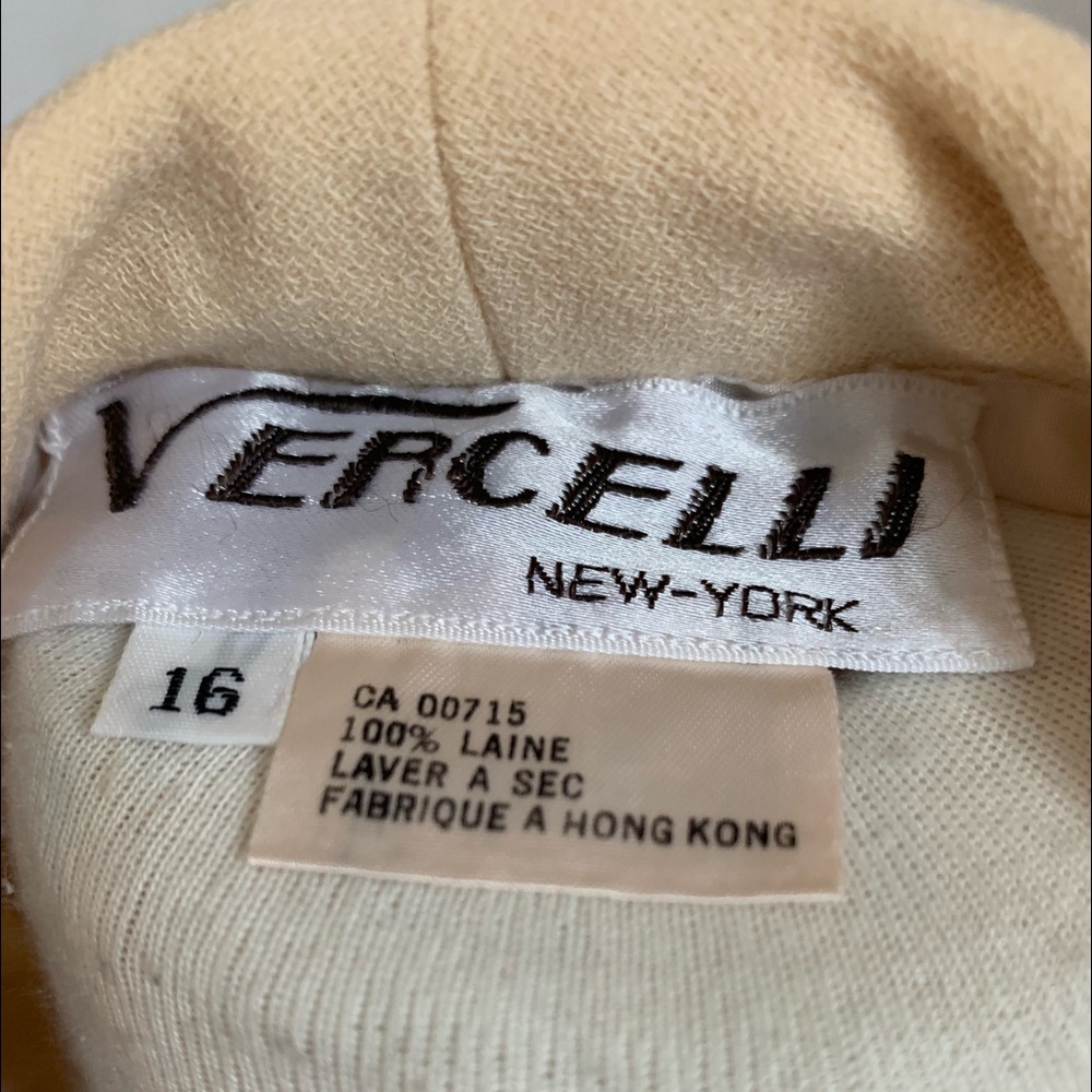 Vercelli Dress Size 16 100% wool faux pearls